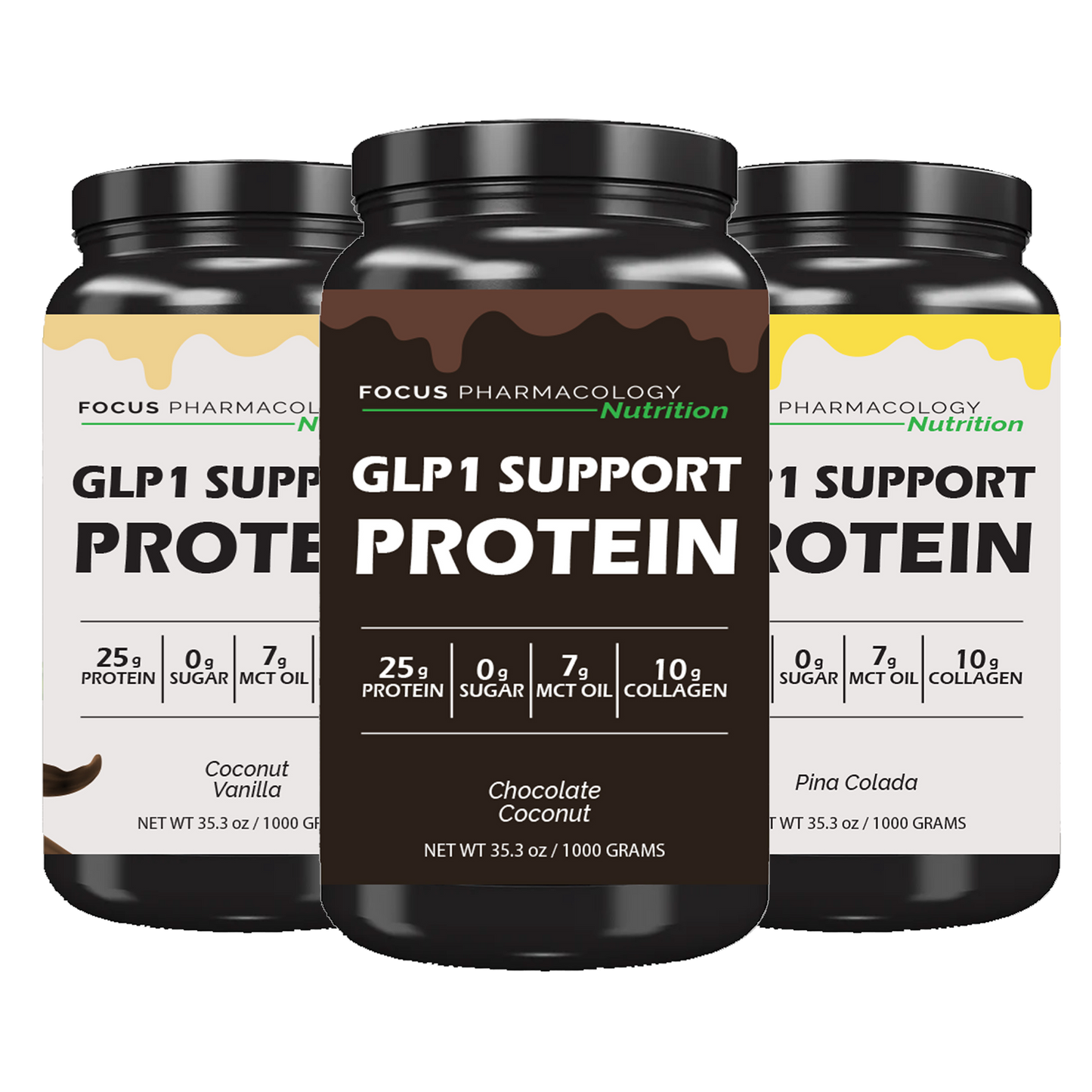 GLP-1 Support Whey Protein Isolate + Collagen + MCT Oil