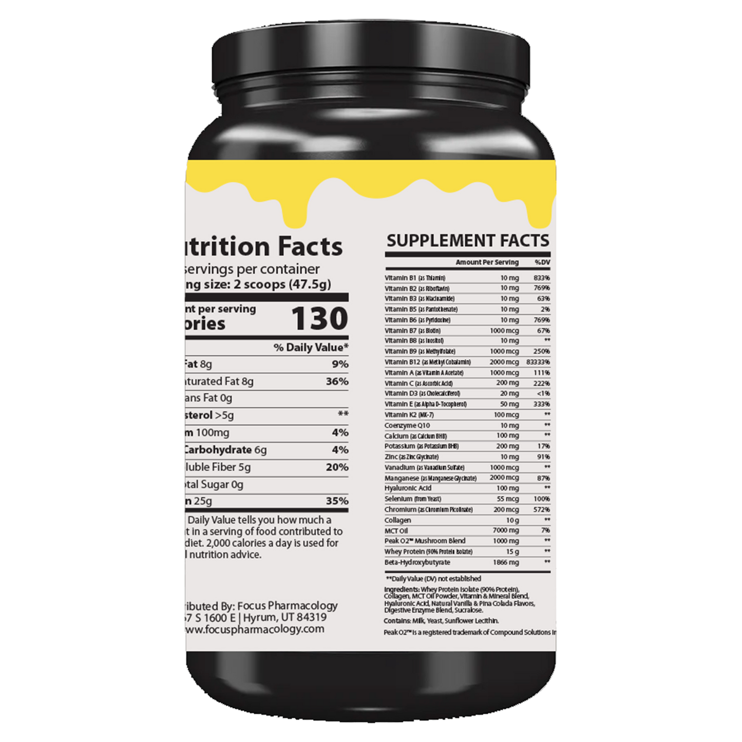 GLP-1 Support Whey Protein Isolate + Collagen + MCT Oil