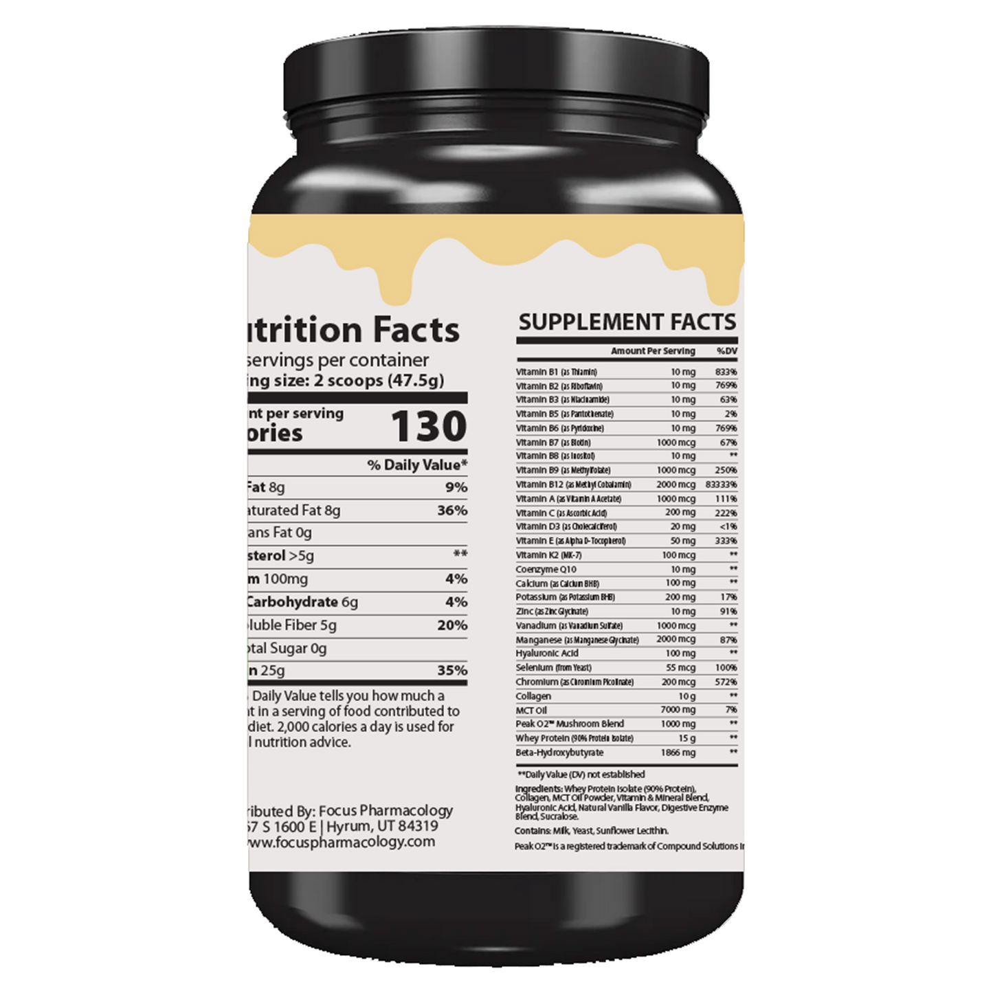 GLP-1 Support Whey Protein Isolate + Collagen + MCT Oil