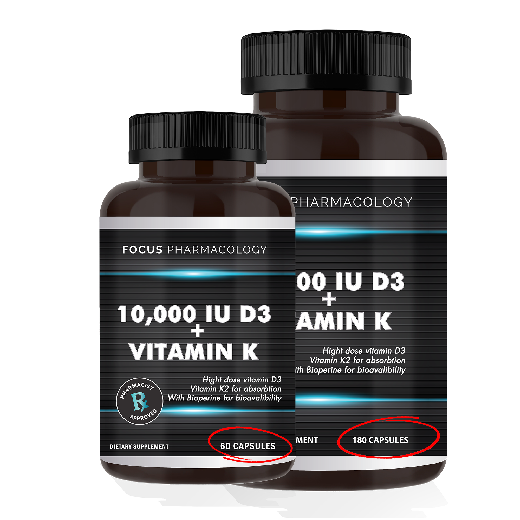 10,000 IU Vitamin D3 w/ Vitamin K2