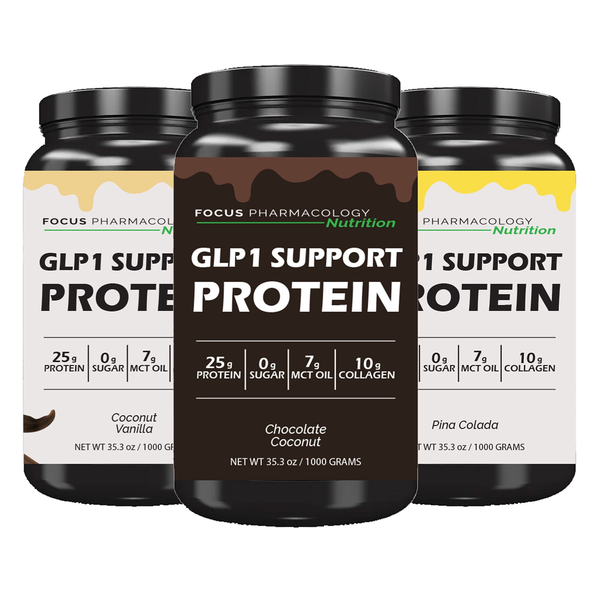 GLP-1 Support Whey Protein Isolate + Collagen + MCT Oil
