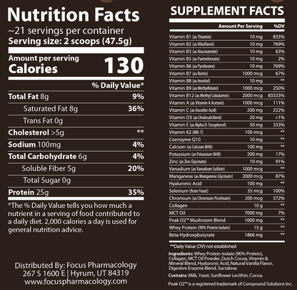 GLP-1 Support Whey Protein Isolate + Collagen + MCT Oil