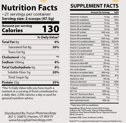 GLP-1 Support Whey Protein Isolate + Collagen + MCT Oil