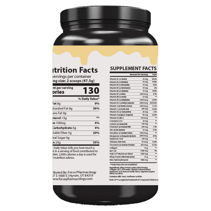 GLP-1 Support Whey Protein Isolate + Collagen + MCT Oil