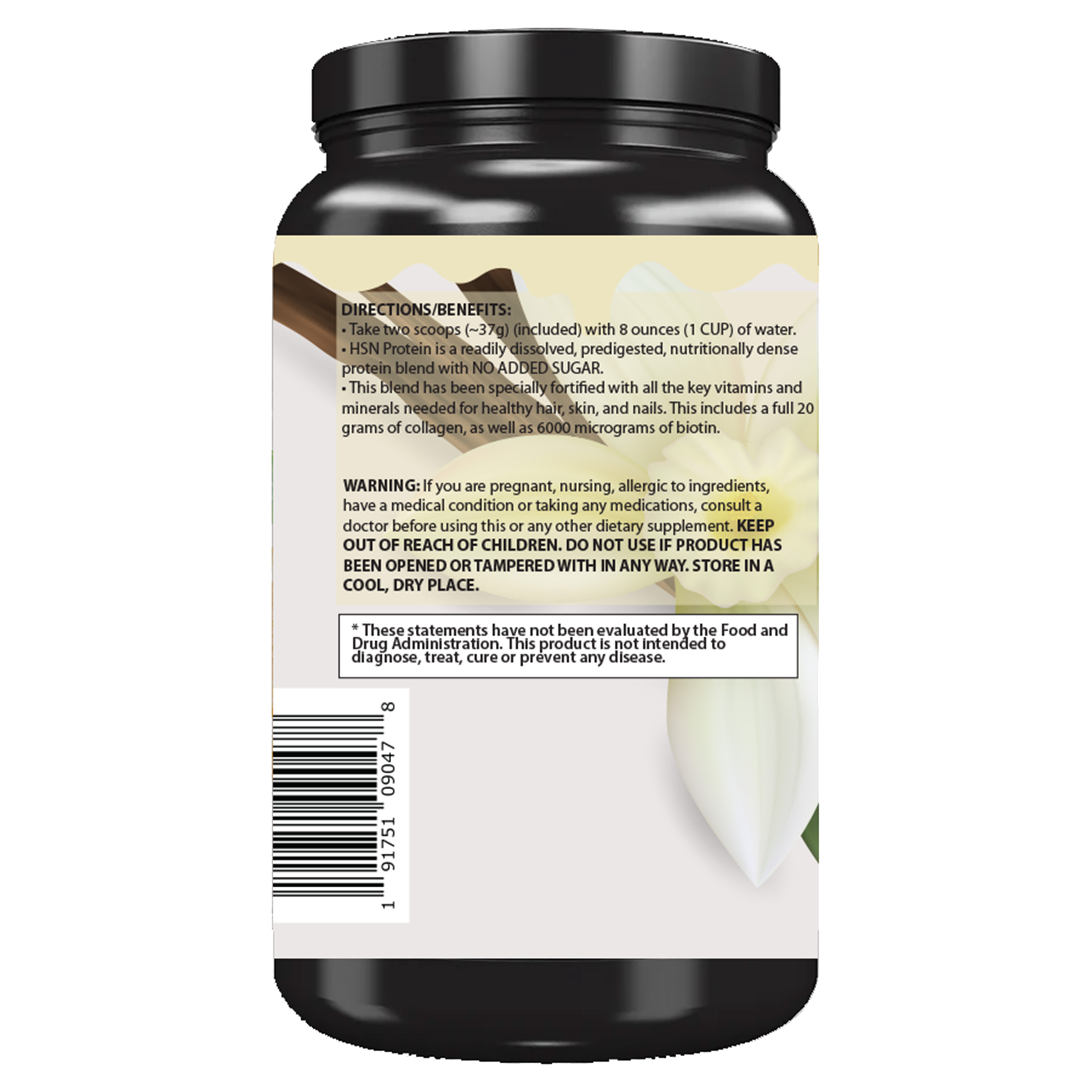 Hair, Skin, & Nails (HSN) Whey Protein Isolate + Collagen