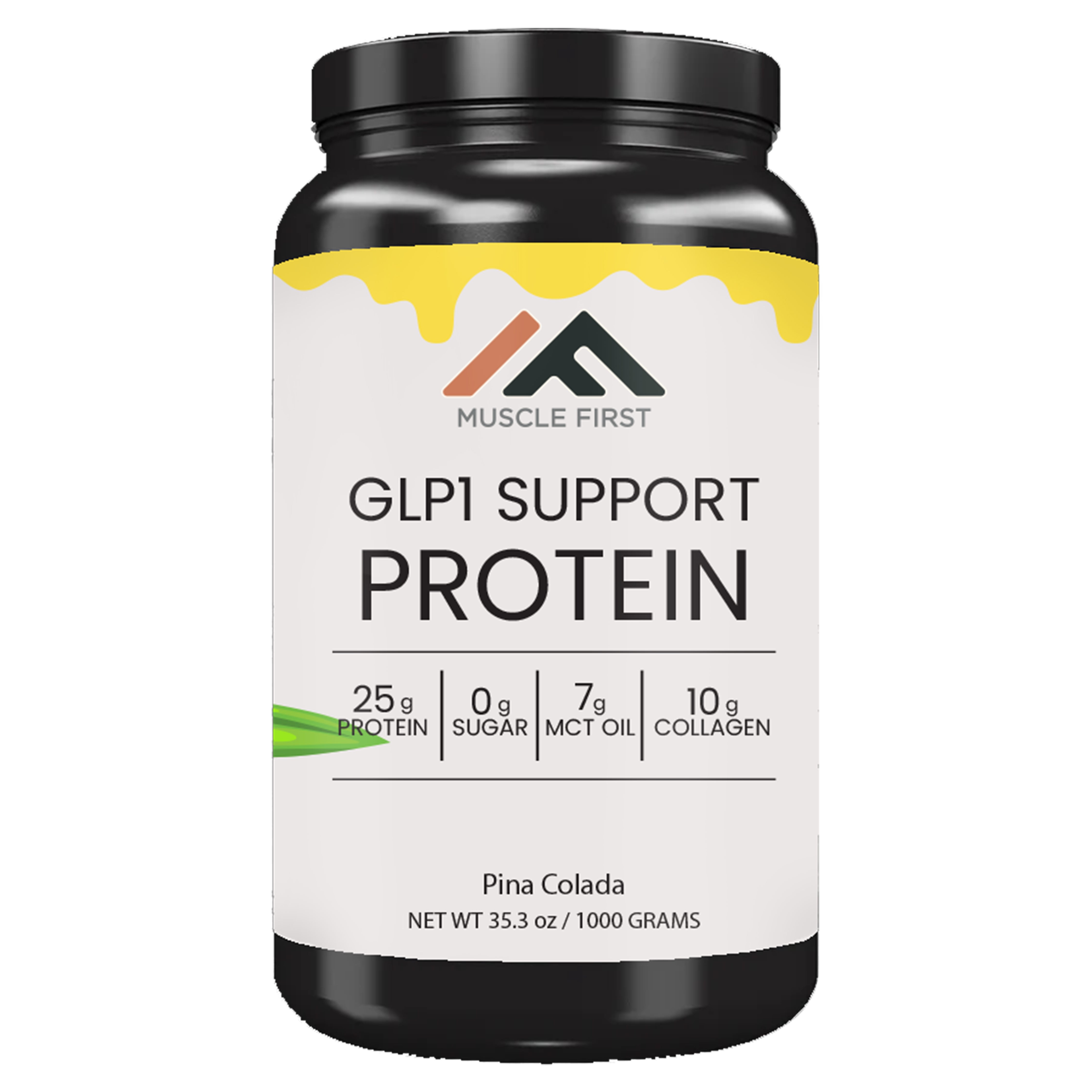 Muscle First GLP-1 Support Whey Protein Isolate + Collagen + MCT Oil