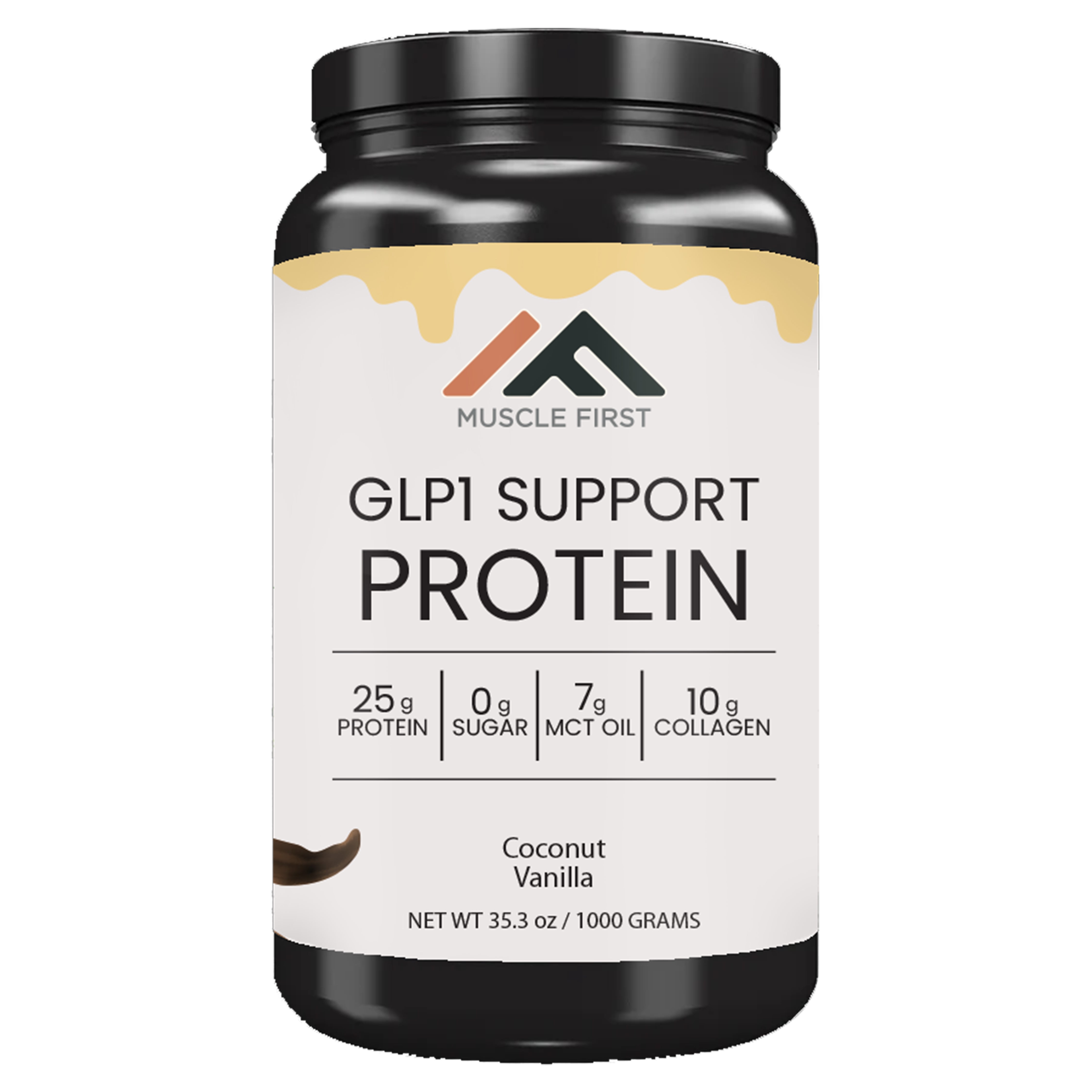 Muscle First GLP-1 Support Whey Protein Isolate + Collagen + MCT Oil